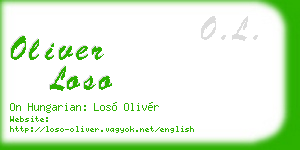 oliver loso business card